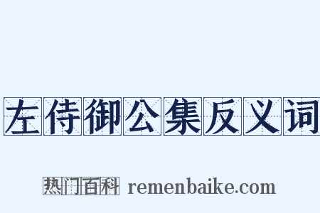 左侍御公集反义词是什么意思的图片